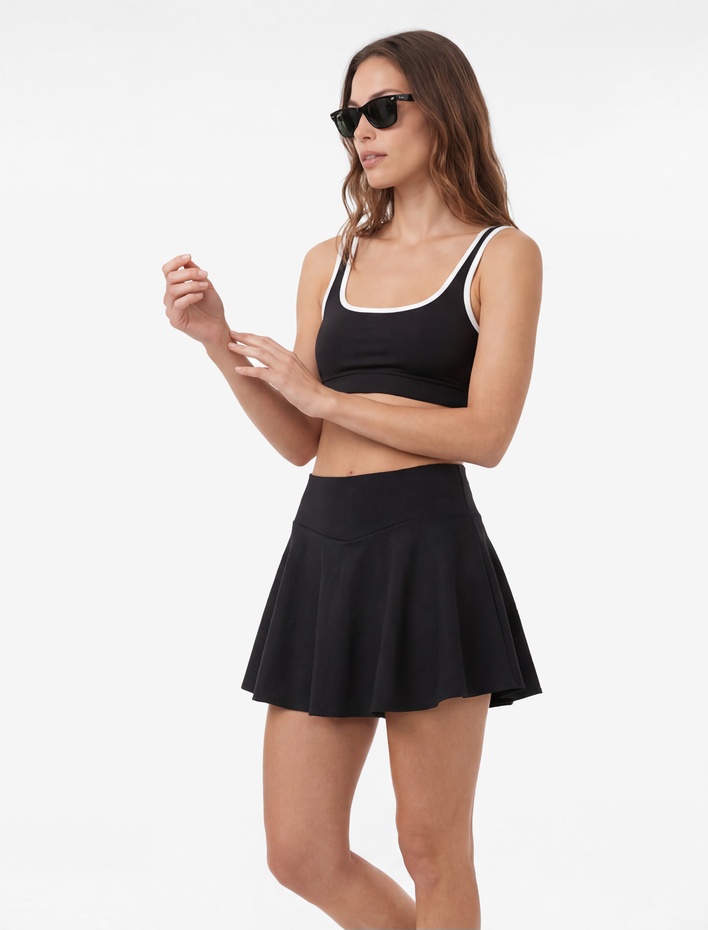  U Yaka Kolsuz Slim Fit Biyeli Sporcu Sütyeni