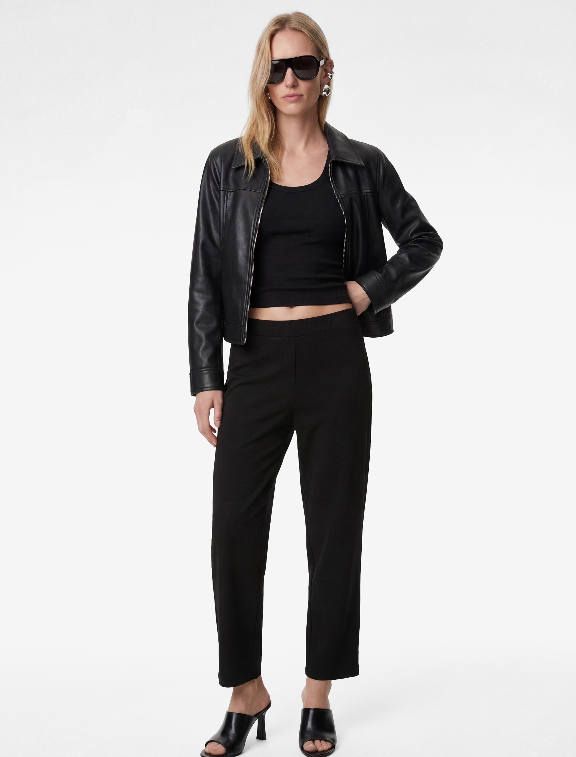 Viskon Karışımlı Beli Lastikli Havuç Pantolon