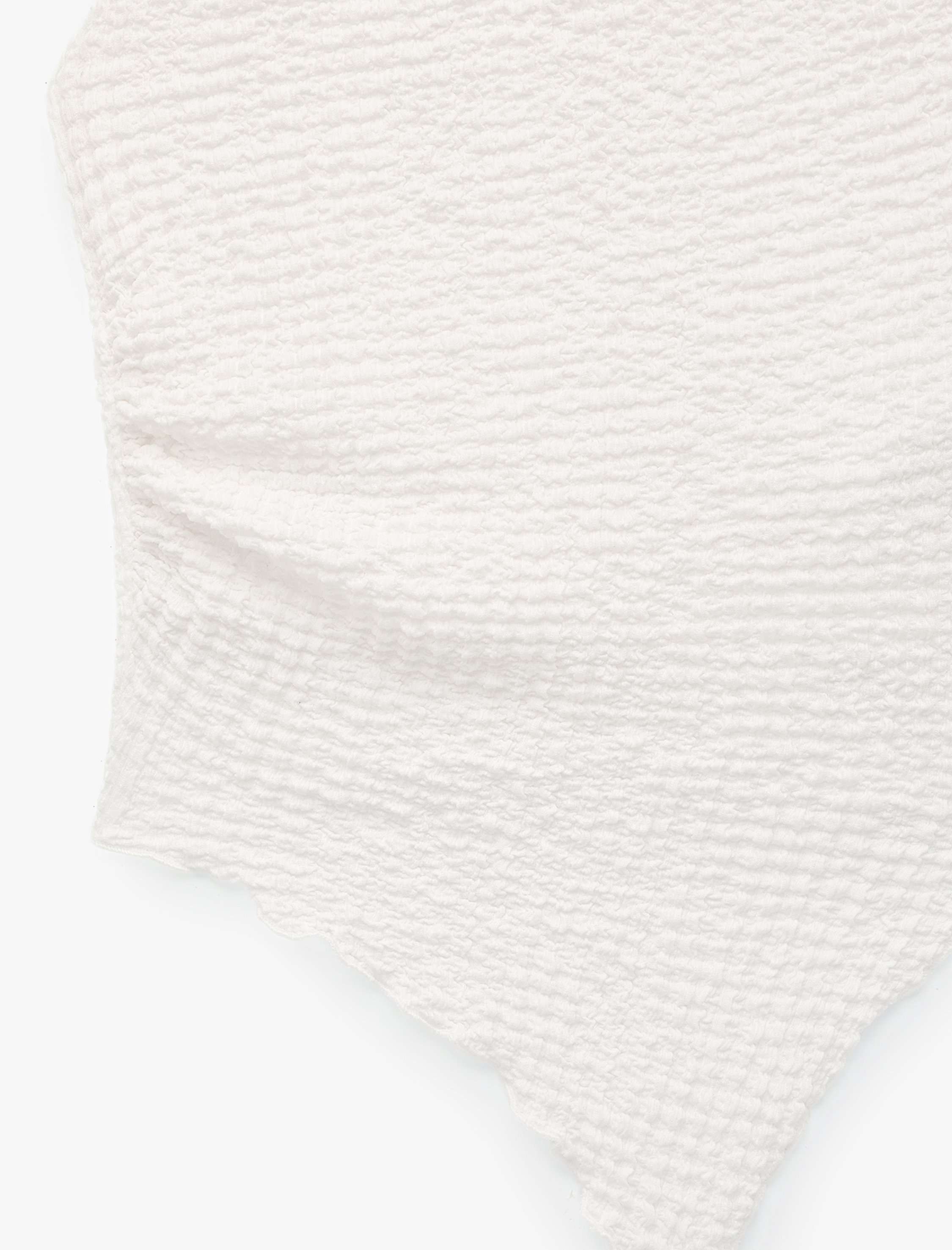   Bürümcük Kumaş Asimetrik Drapeli Kolsuz Bluz