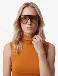 Pamuklu Slim Fit Dik Yaka Kolsuz Bluz