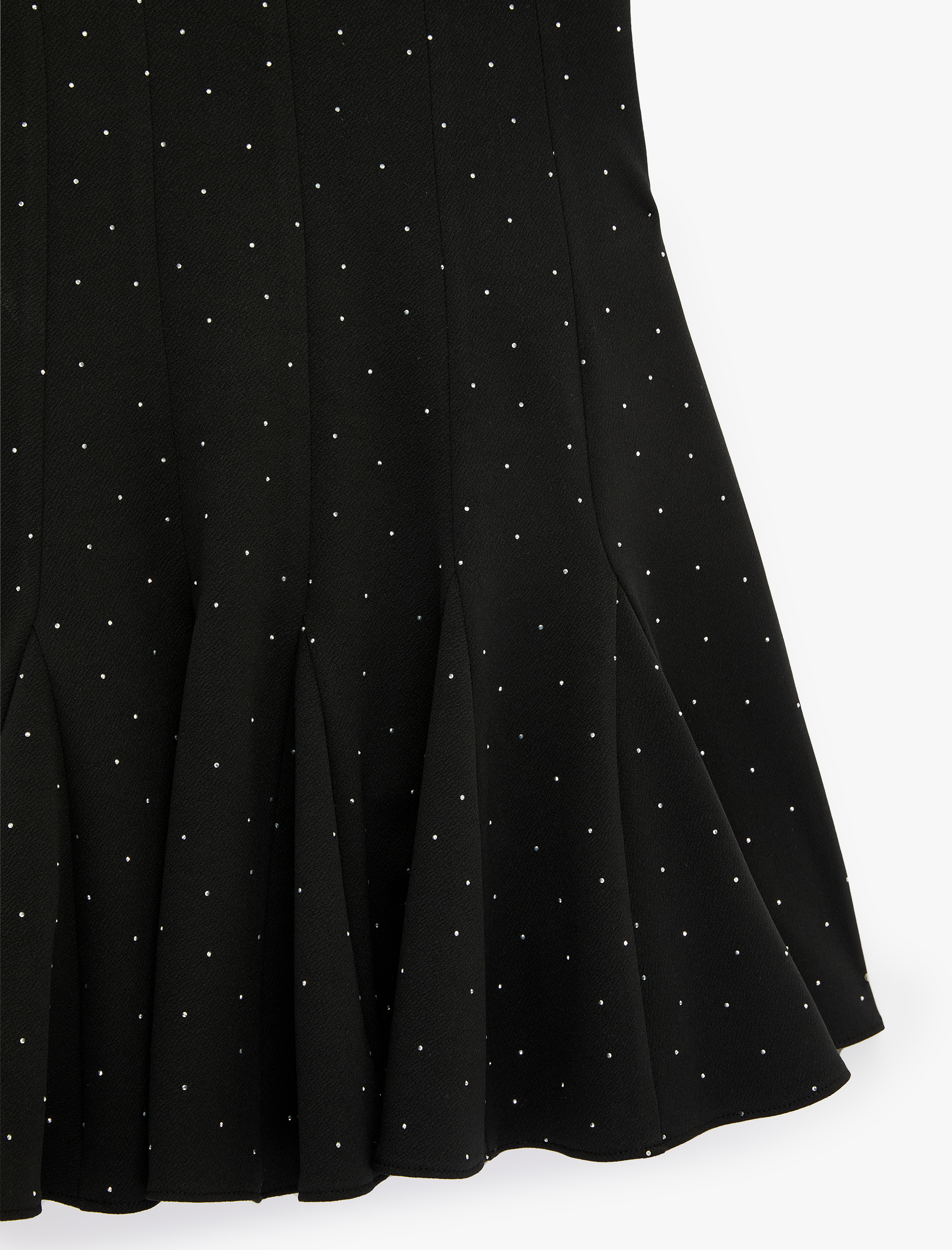 Straplez Yaka Kolsuz Saten Taşlı Mini Abiye Elbise - Görsel 5