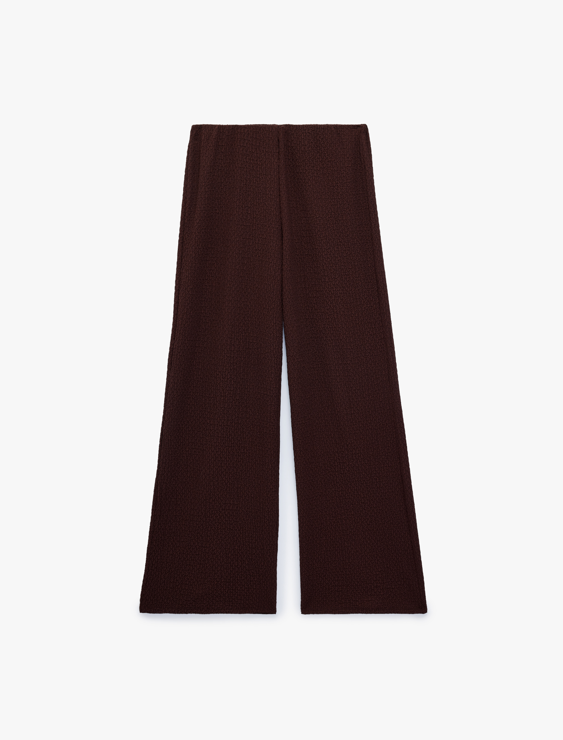   Bürümcük Kumaş Dokulu Bol Paça Pantolon