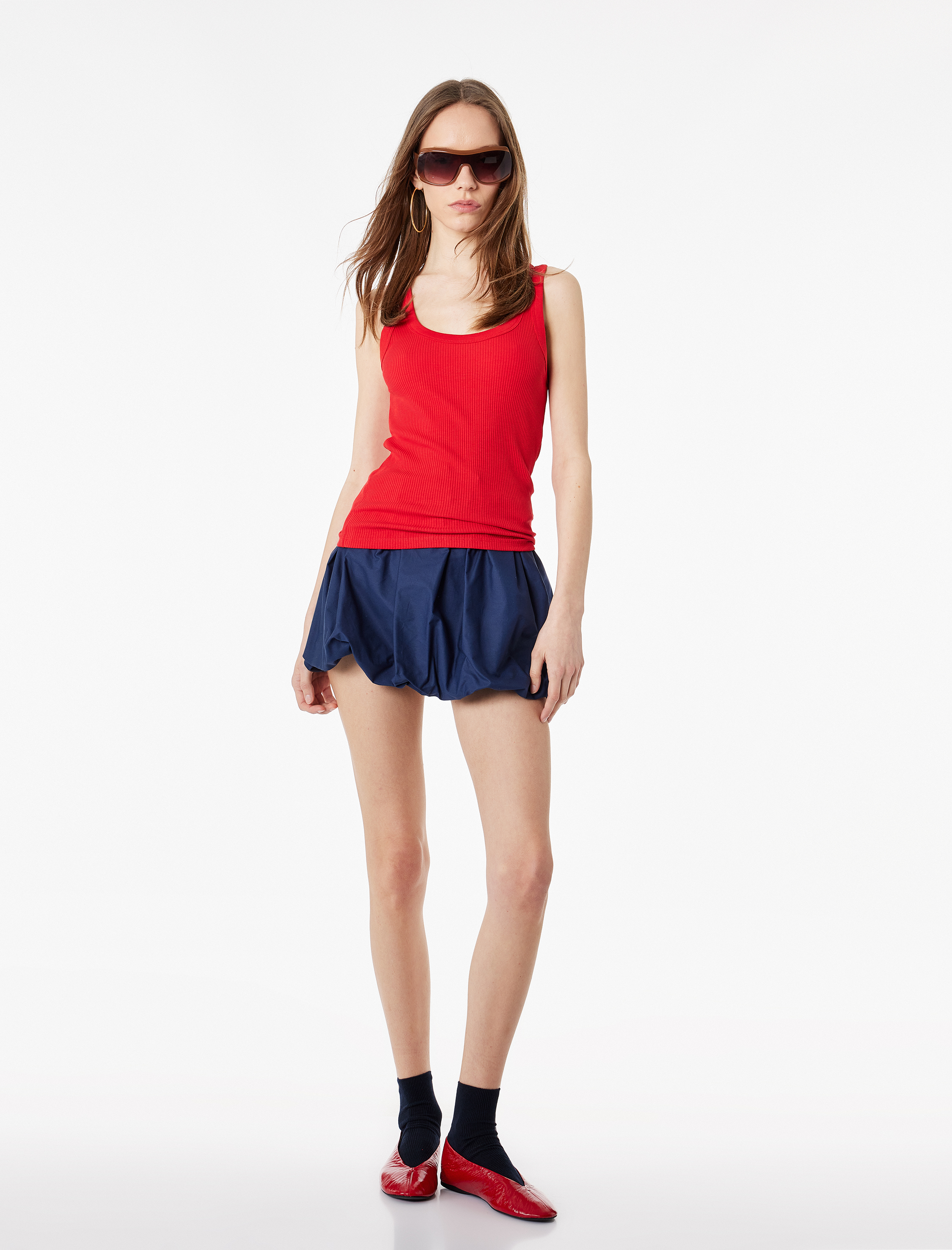   Pamuklu U Yaka Slim Fit Atlet