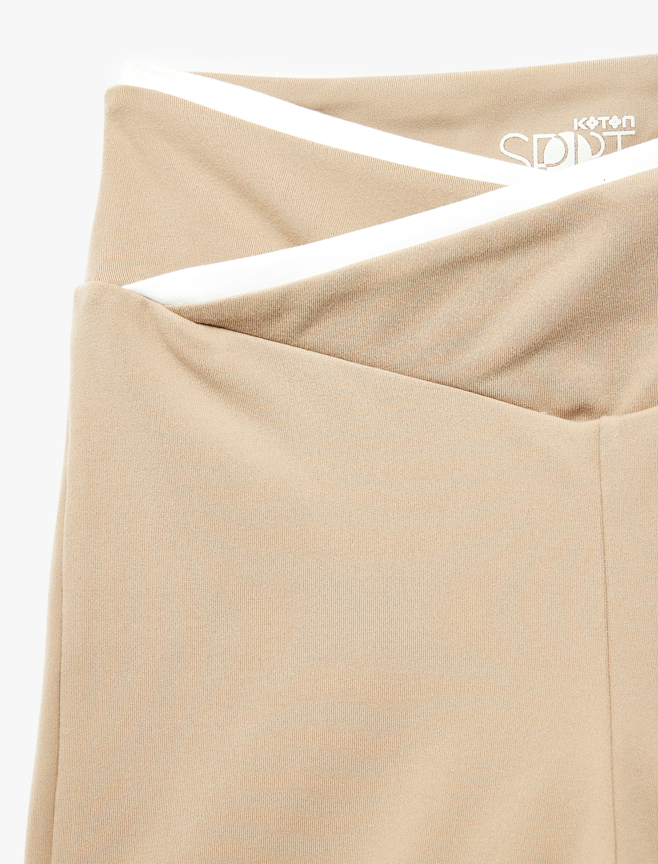   Asimetrik Yüksek Bel Slim Fit Biyeli Spor Biker Tayt