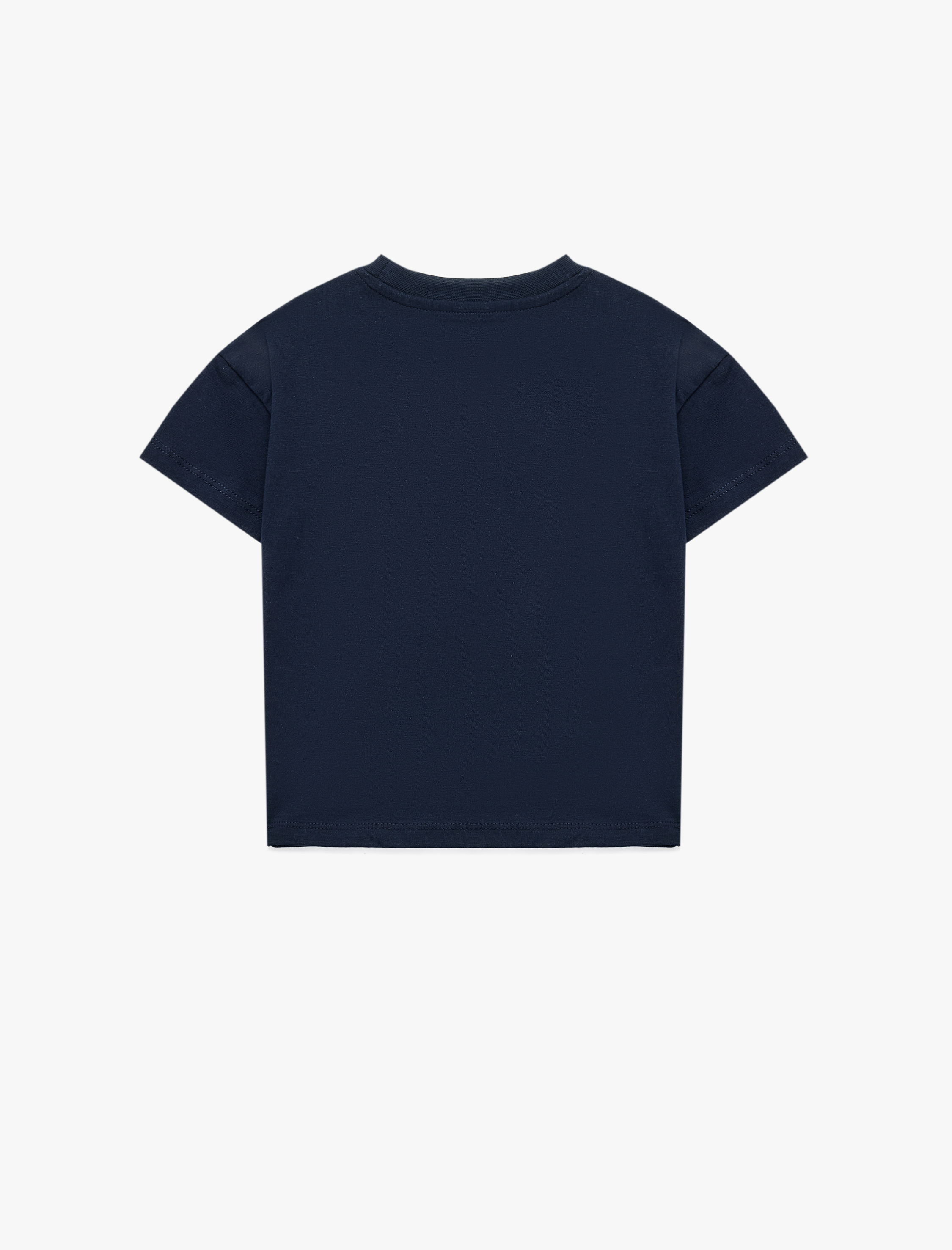  Erkek Bebek Pamuklu Bisiklet Yaka Kısa Kollu Baskılı Tişört