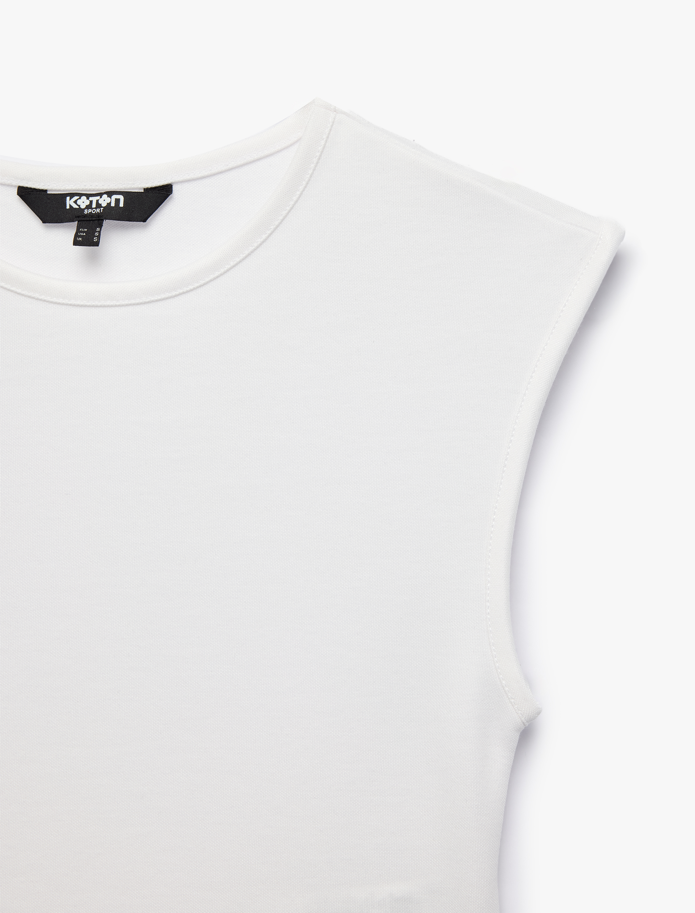   Modal Karışımlı Kolsuz Bisiklet Yaka Spor Tişört