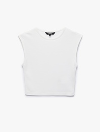 Modal Karışımlı Kolsuz Bisiklet Yaka Spor Tişört