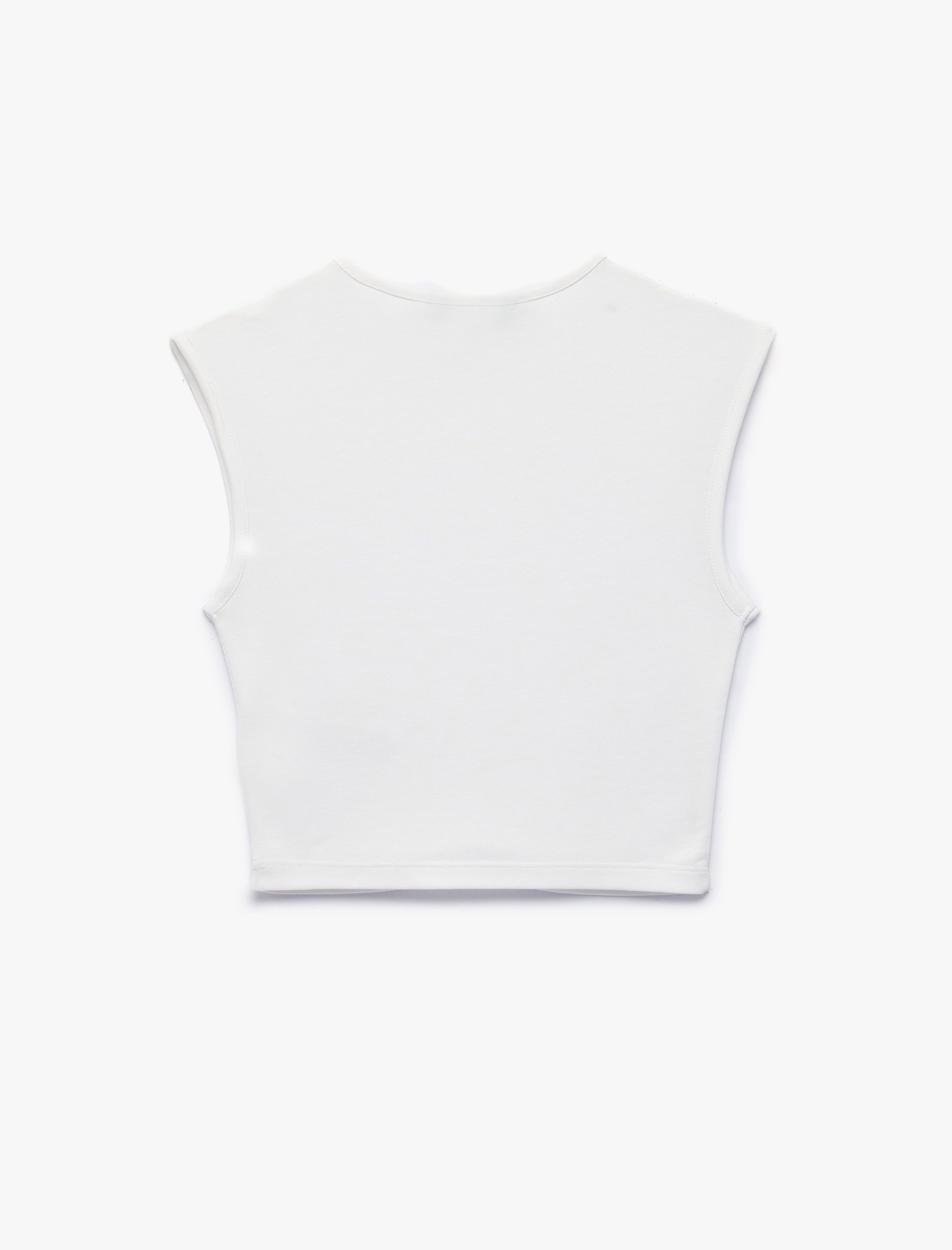   Modal Karışımlı Kolsuz Bisiklet Yaka Spor Tişört