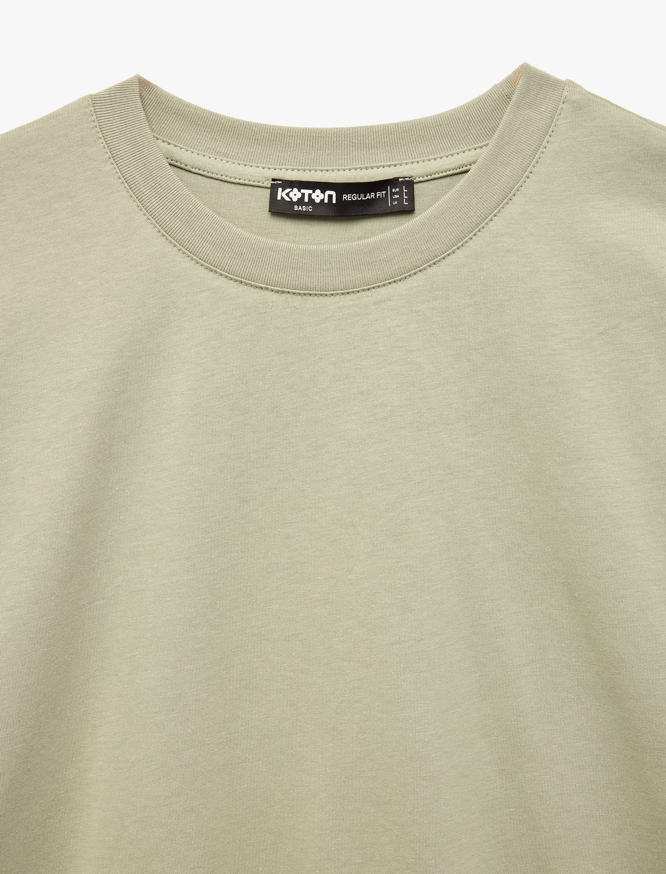 Regular Fit Kısa Kollu Bisiklet Yaka Basic Pamuklu Tişört - Görsel 5