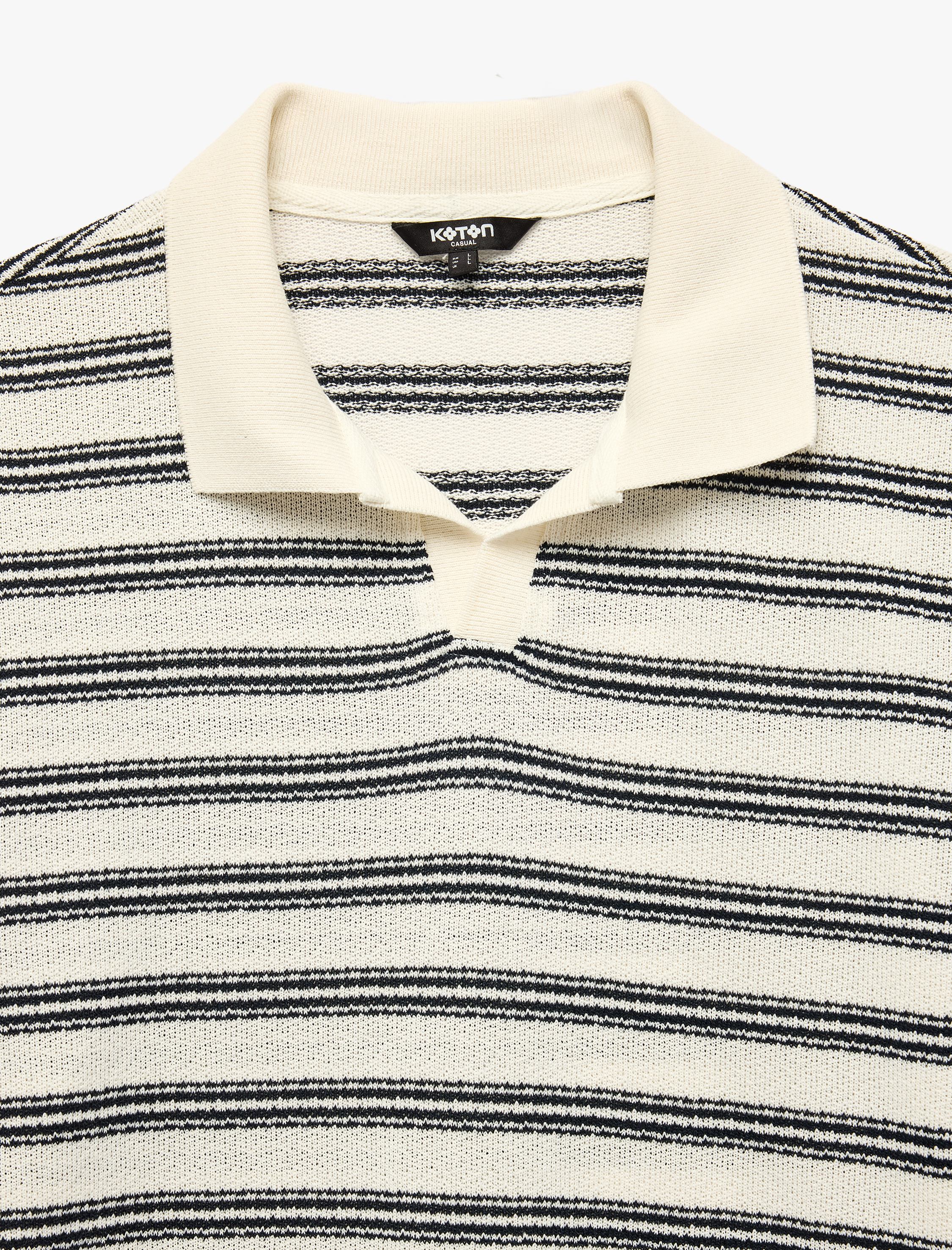   Regular Fit Kısa Kollu Polo Yaka Çizgili Tişört