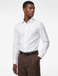 Uzun Kollu Yarım İtalyan Yaka Slim Fit Gömlek