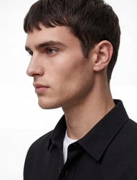 Uzun Kollu Yarım İtalyan Yaka Slim Fit Gömlek