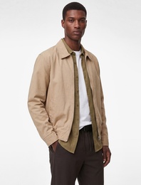 Gömlek Yaka Cepli Pamuklu Fermuarlı Jean Ceket