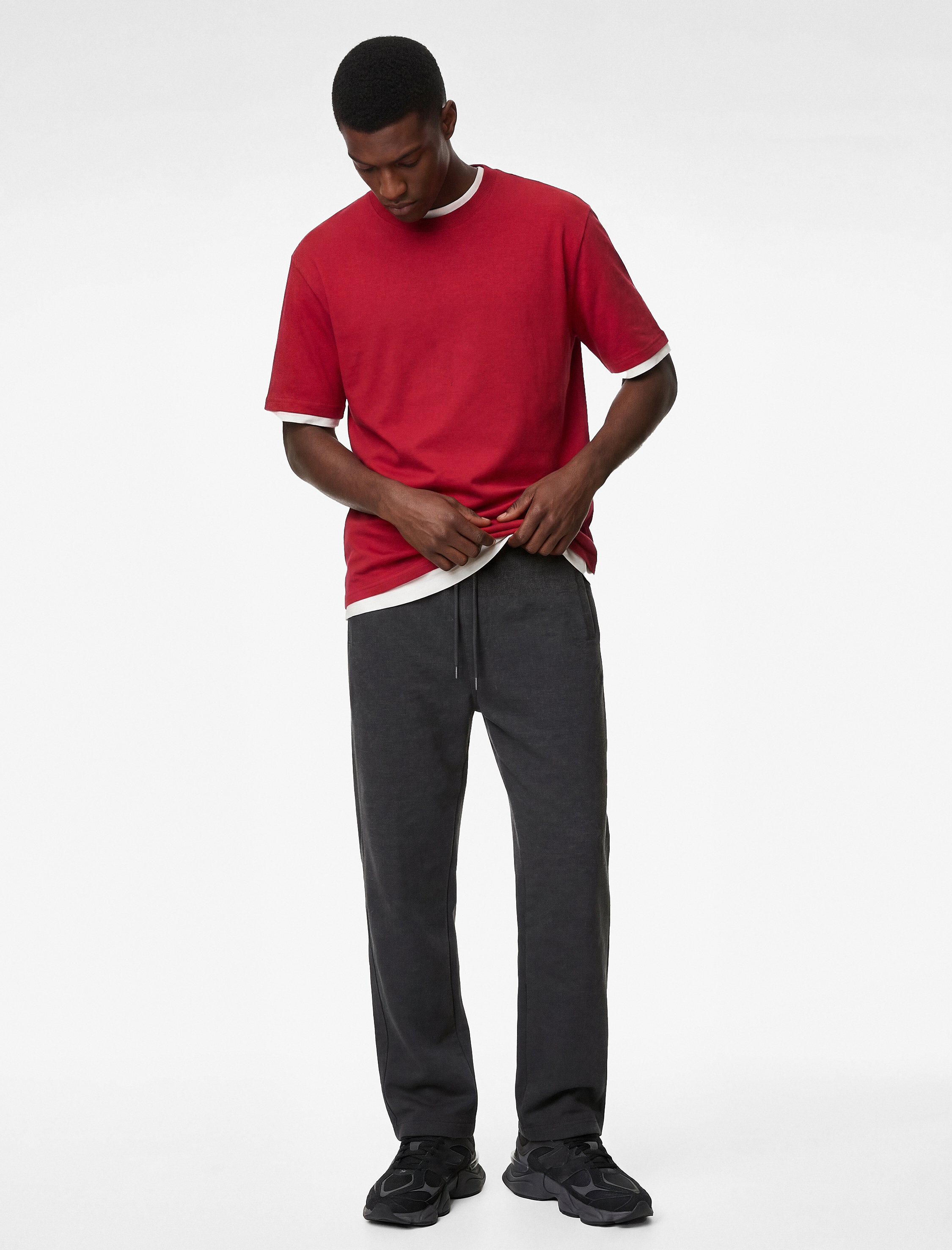   Rahat Kalıp Cepli Geniş Paça Beli Bağcıklı Spor Eşofman Altı