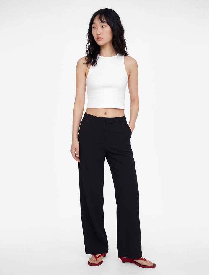  Kemerli Fleto Cepli Krep Scuba Pantolon