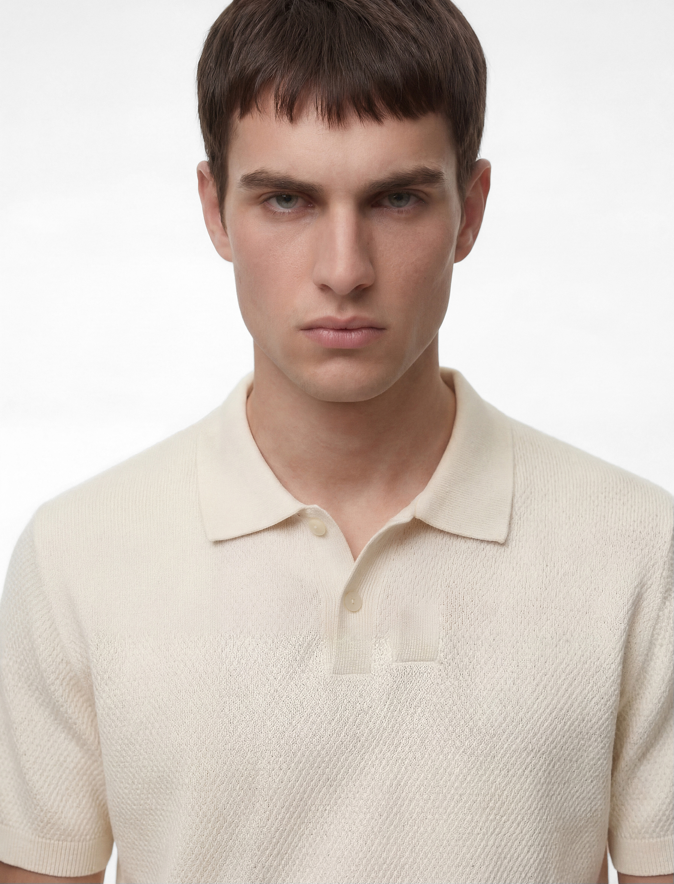   Regular Fit Viskon Polo Yaka Kısa Kollu Triko Tişört