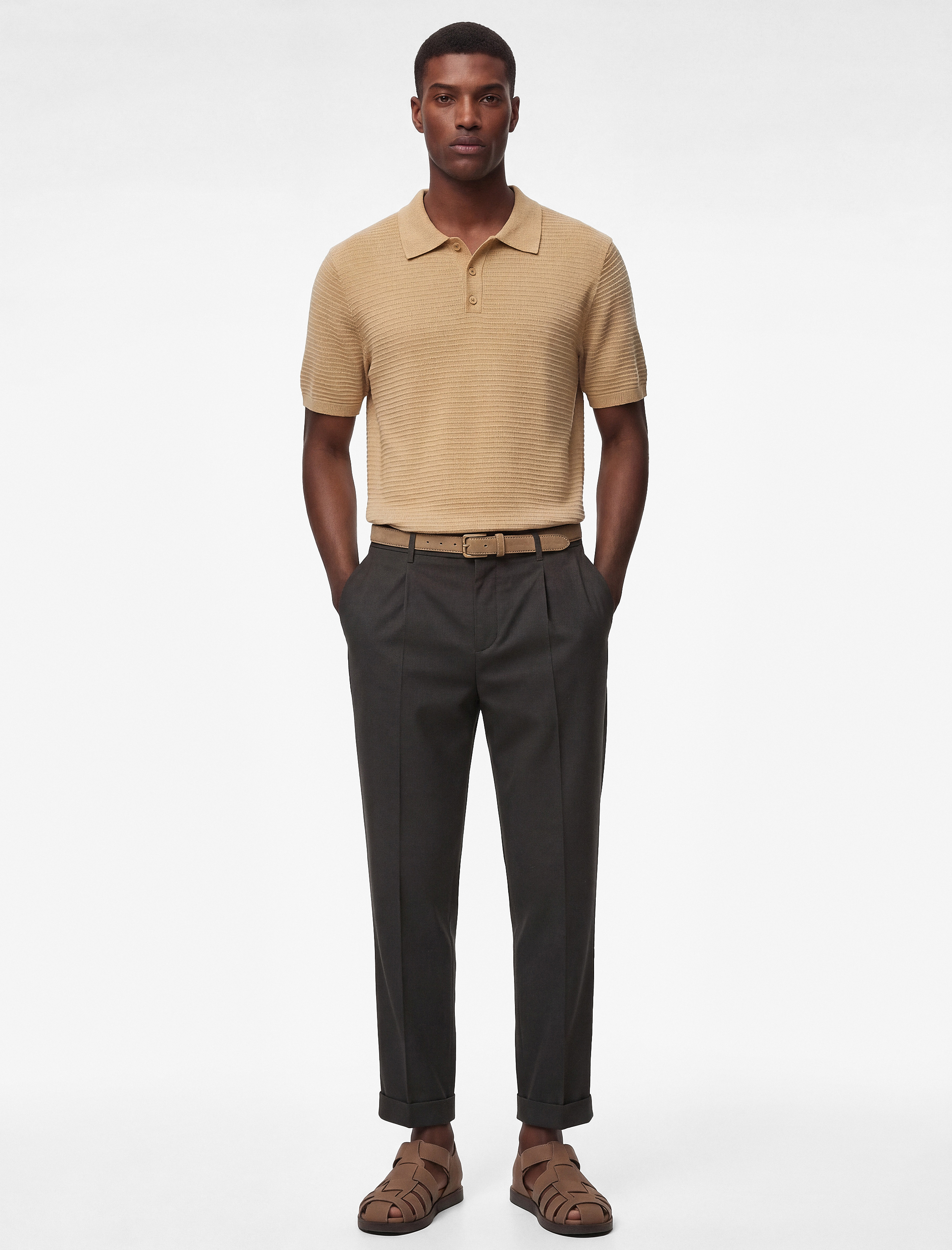   Regular Fit Pamuklu Polo Yaka Kısa Kollu Triko Tişört