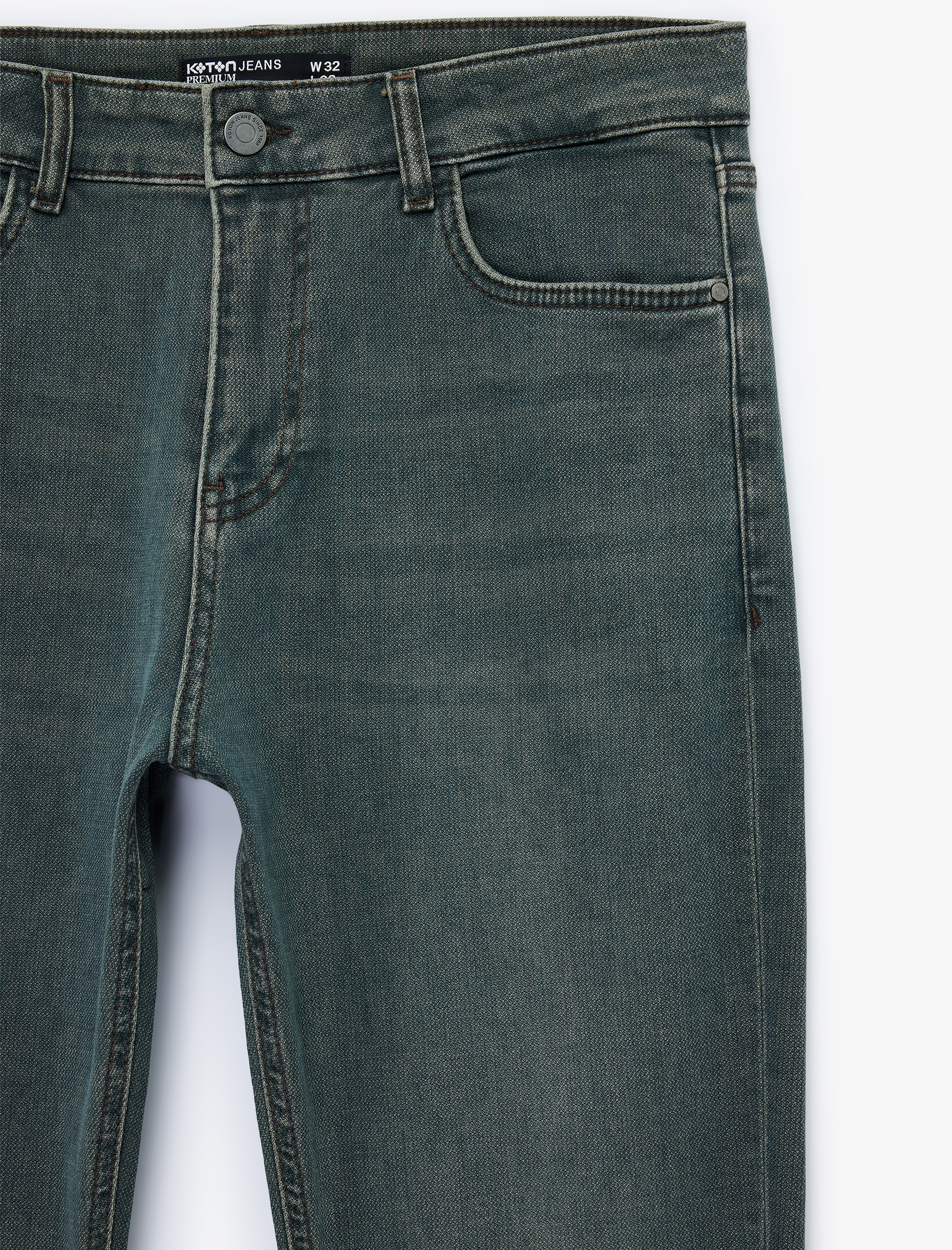   Normal Bel Pamuklu Slim Fit Jean Pantolon - Brad Jean