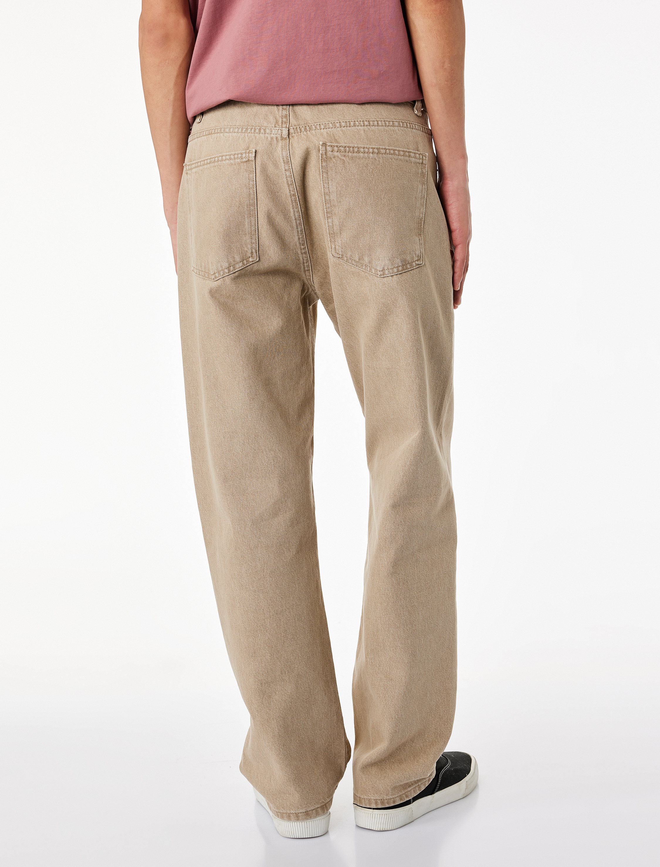   Normal Bel Pamuklu Vintage Straight Fit Jean Pantolon