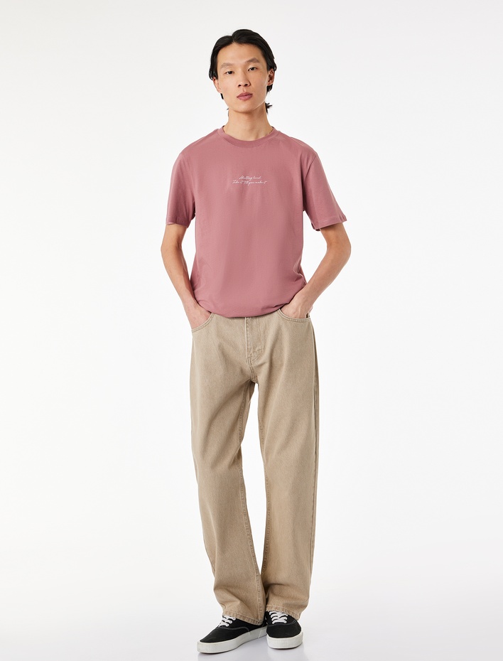  Normal Bel Pamuklu Vintage Straight Fit Jean Pantolon