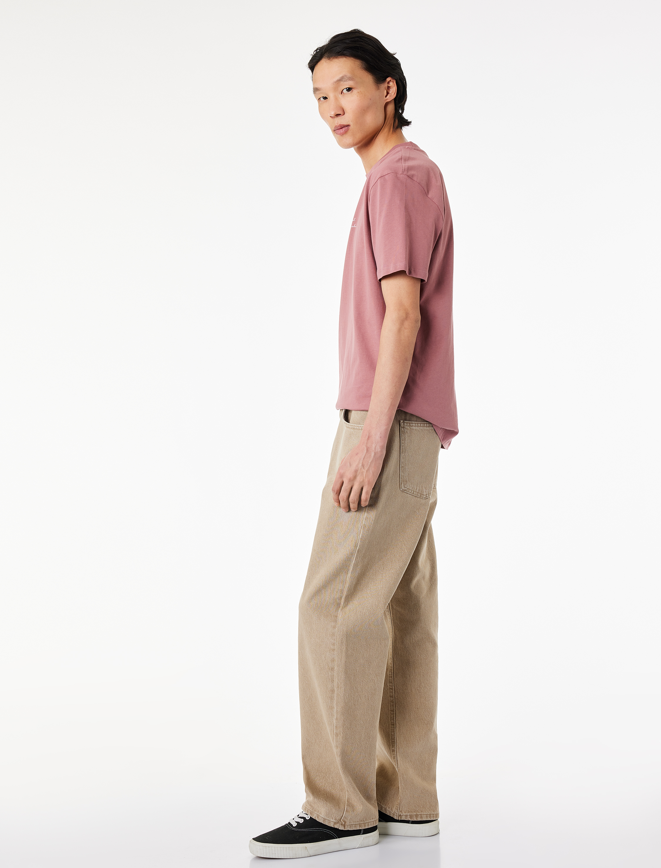   Normal Bel Pamuklu Vintage Straight Fit Jean Pantolon