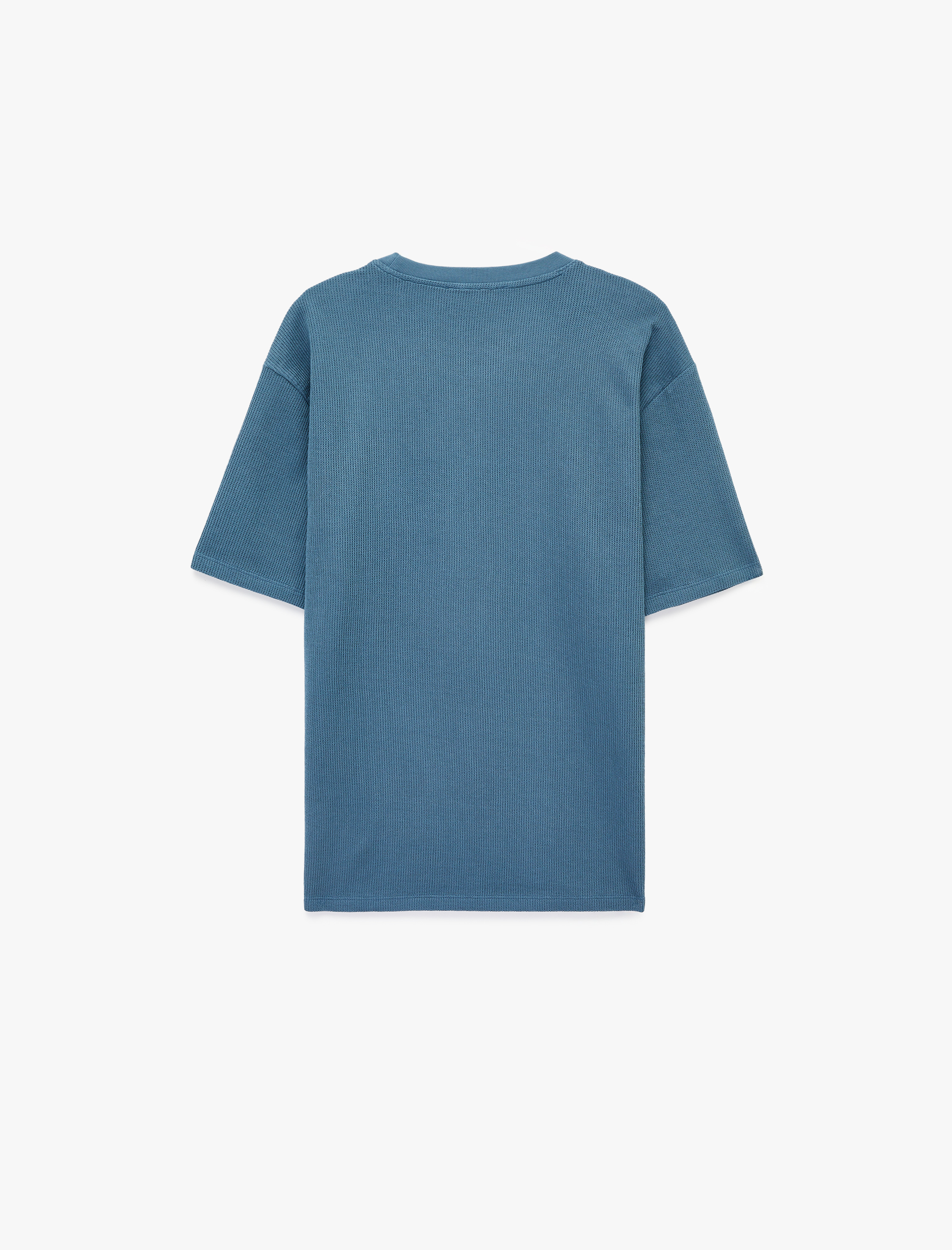   Bisiklet Yaka Kısa Kollu Pamuklu Tok Kumaş Rahat Kalıp Basic Tişört