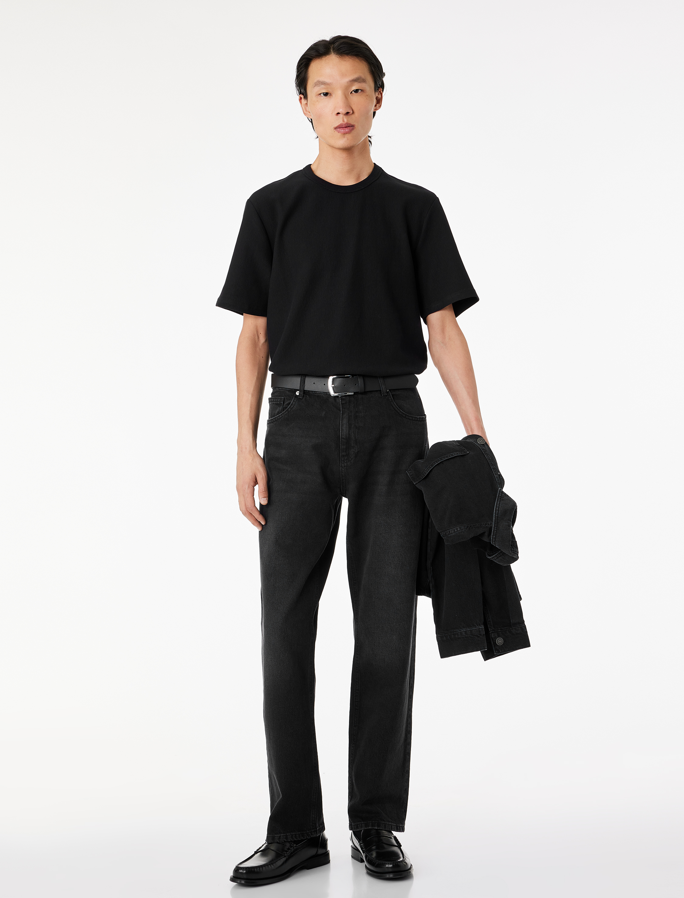   Pamuklu Regular Fit Tok Kumaş Kısa Kollu Bisiklet Yaka Basic Tişört