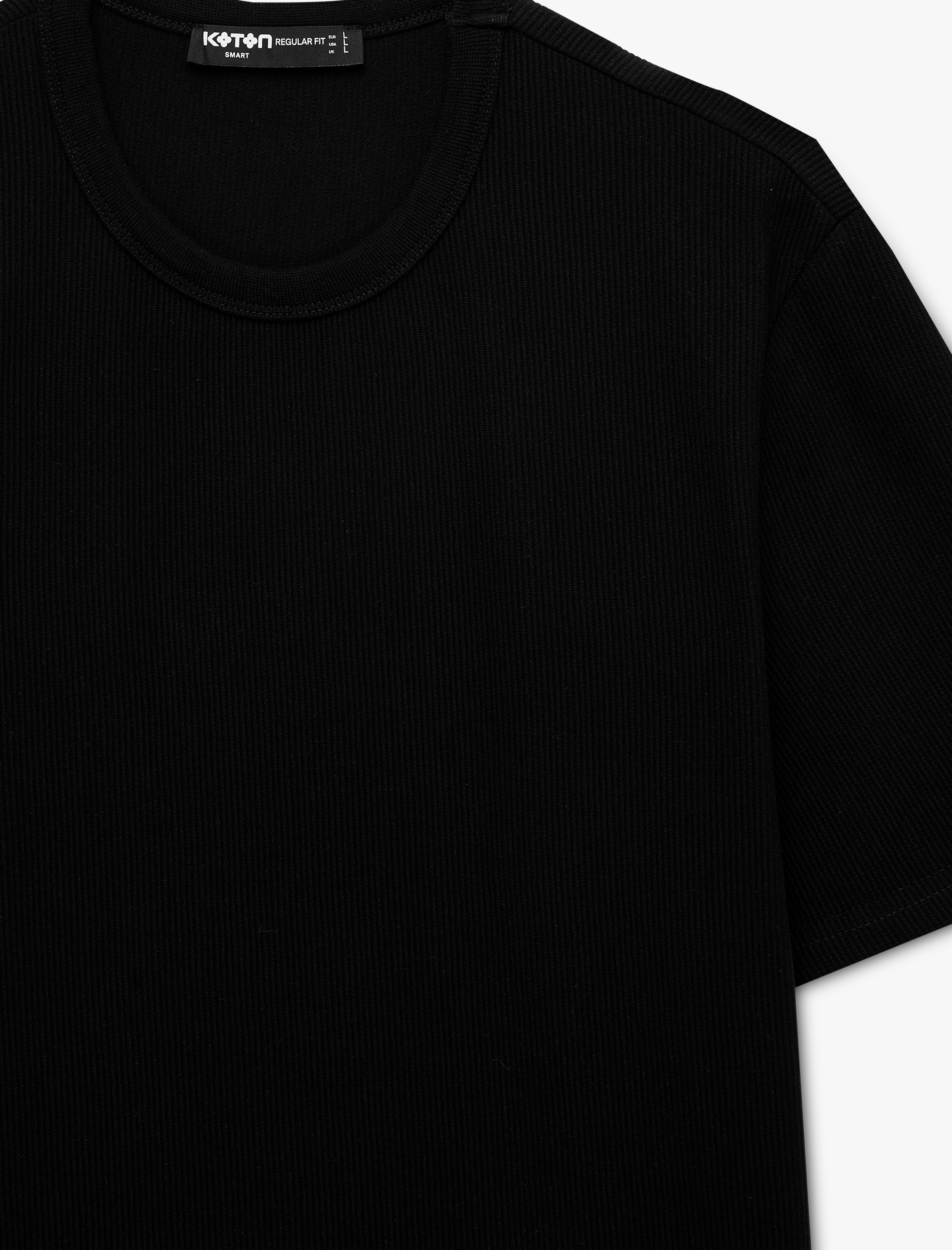   Pamuklu Regular Fit Tok Kumaş Kısa Kollu Bisiklet Yaka Basic Tişört