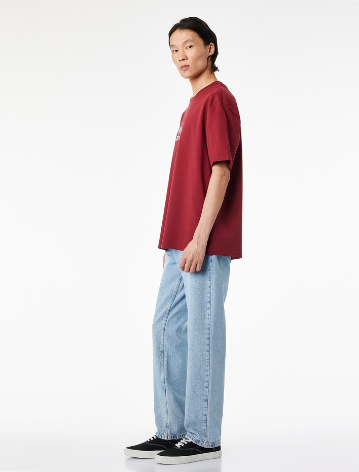  Pamuklu Normal Bel Vintage Straight Fit Jean Pantolon