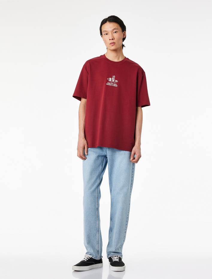  Pamuklu Normal Bel Vintage Straight Fit Jean Pantolon