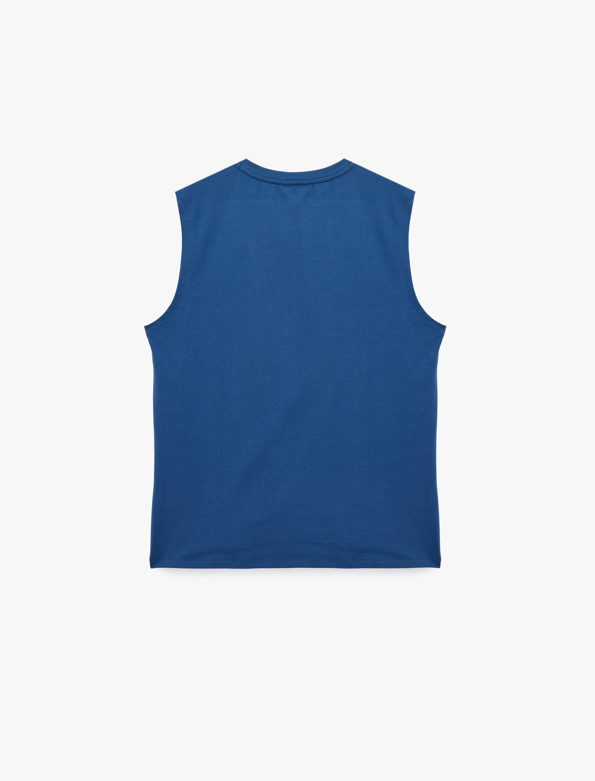   Rahat Kalıp Pamuklu Bisiklet Yaka Kolsuz Baskılı Spor Atlet