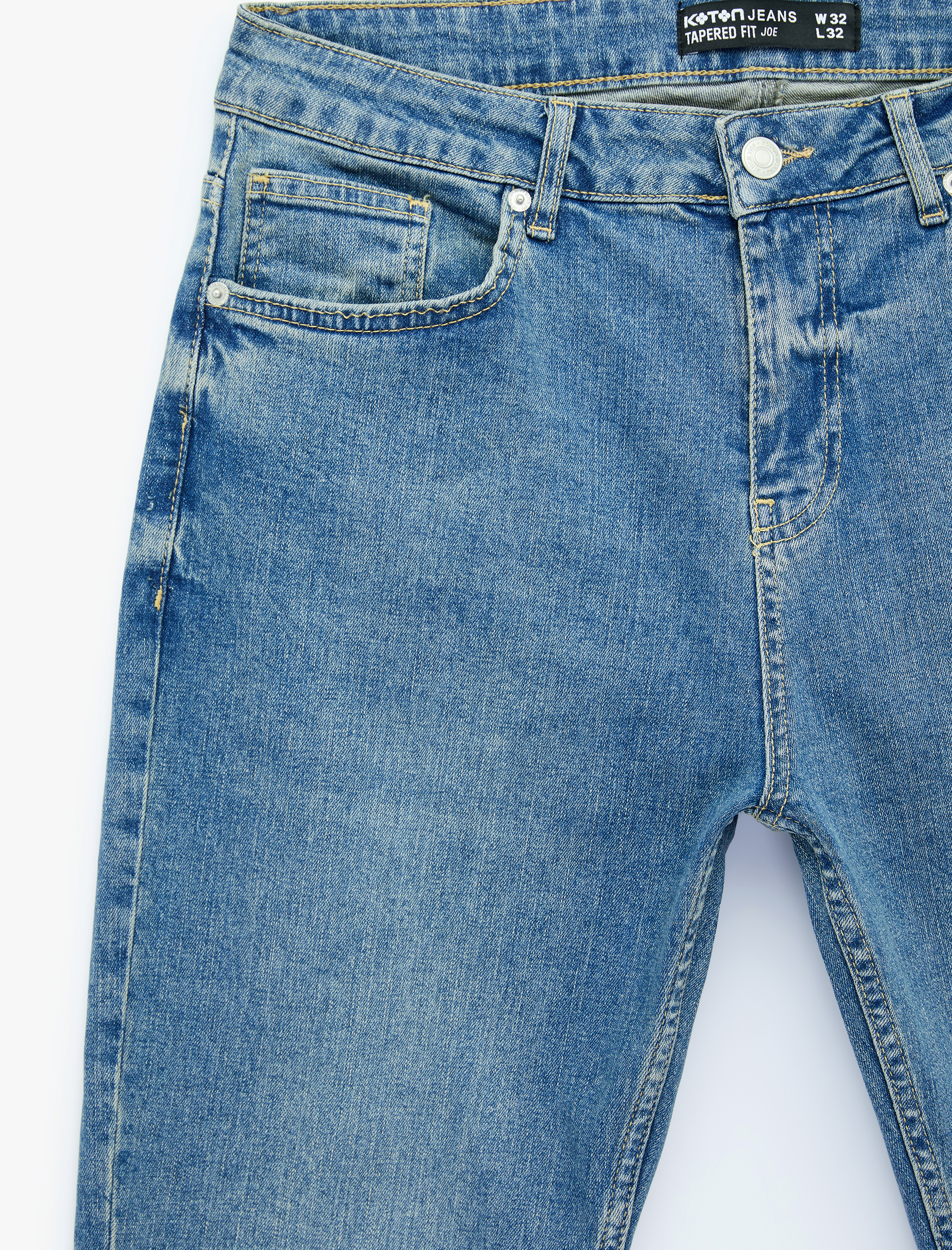   Regular Fit Normal Bel Cepli Tapered Jean Pantolon - Joe Jean