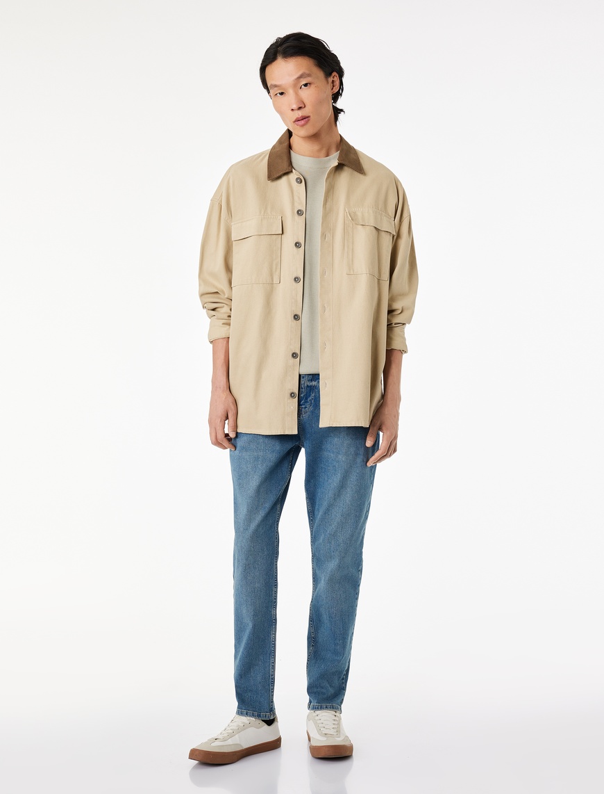 Koton Erkek Regular Fit Normal Bel Cepli Tapered Jean Pantolon – Joe Jean