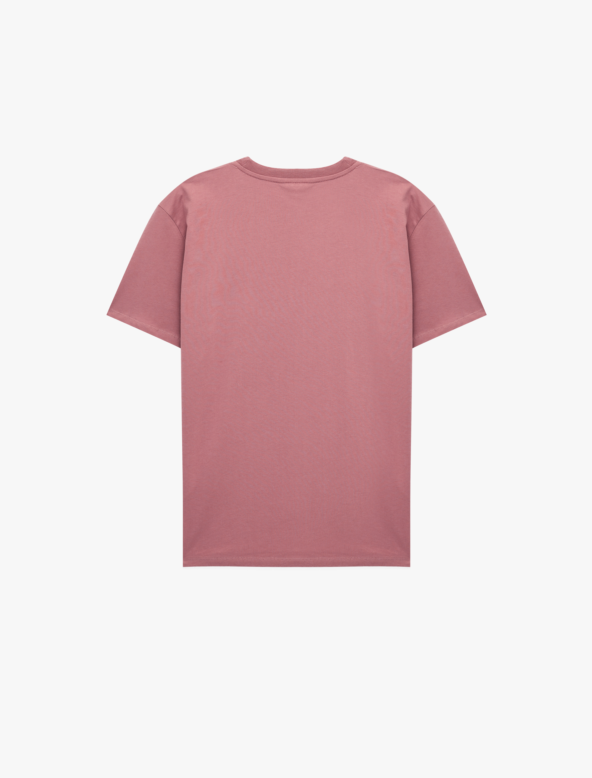   Pamuklu Kısa Kollu Bisiklet Yaka Baskılı Slim Fit Tişört