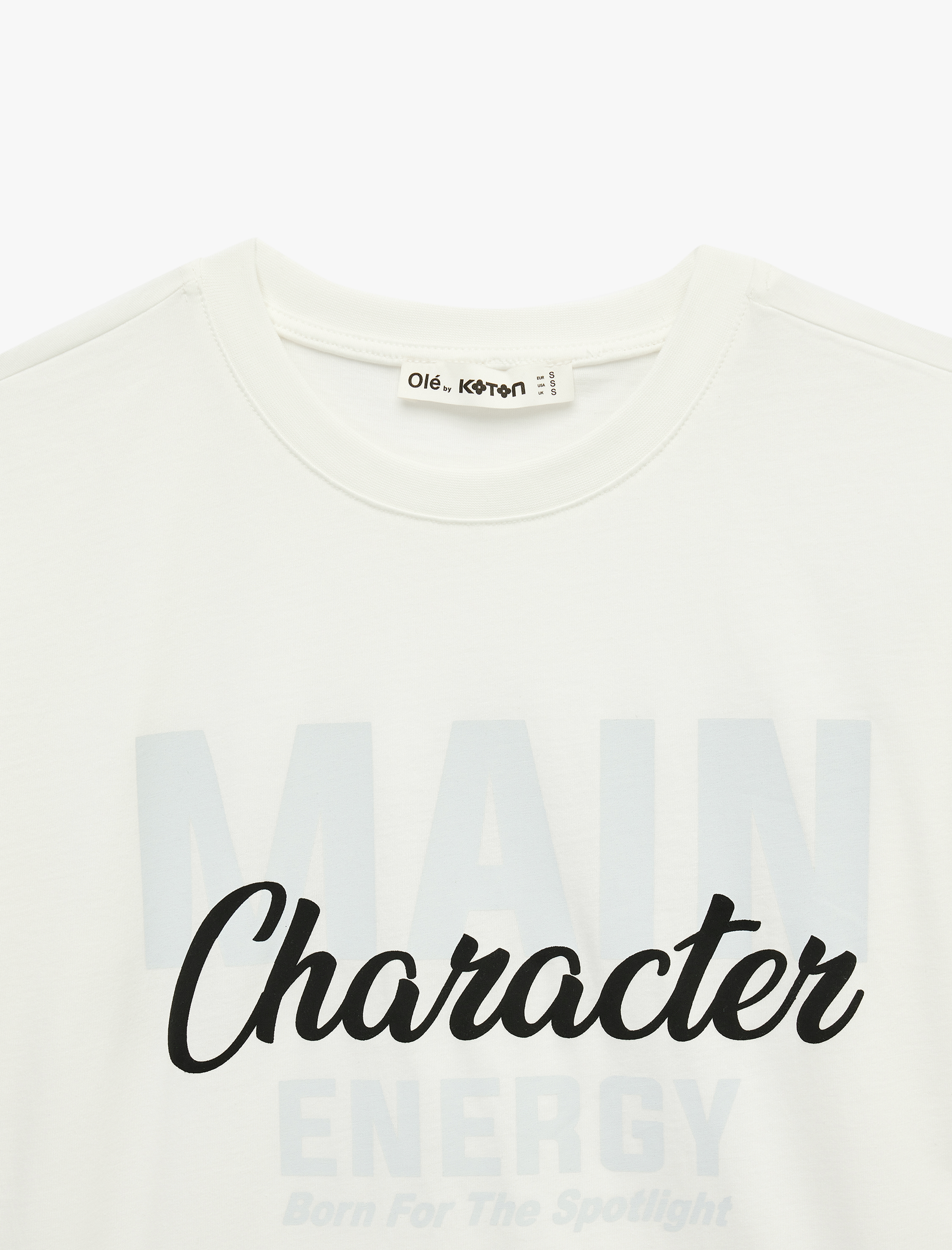   Rahat Kalıp Kısa Kollu Bisiklet Yaka Pamuklu Baskılı Tişört