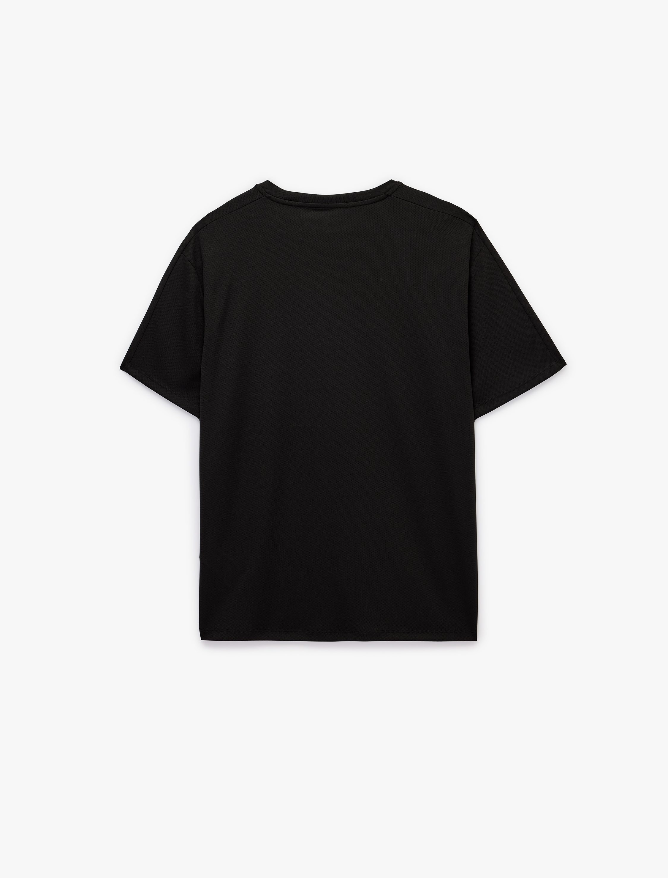   Rahat Kalıp Kısa Kollu Biyeli Bisiklet Yaka Spor Tişört