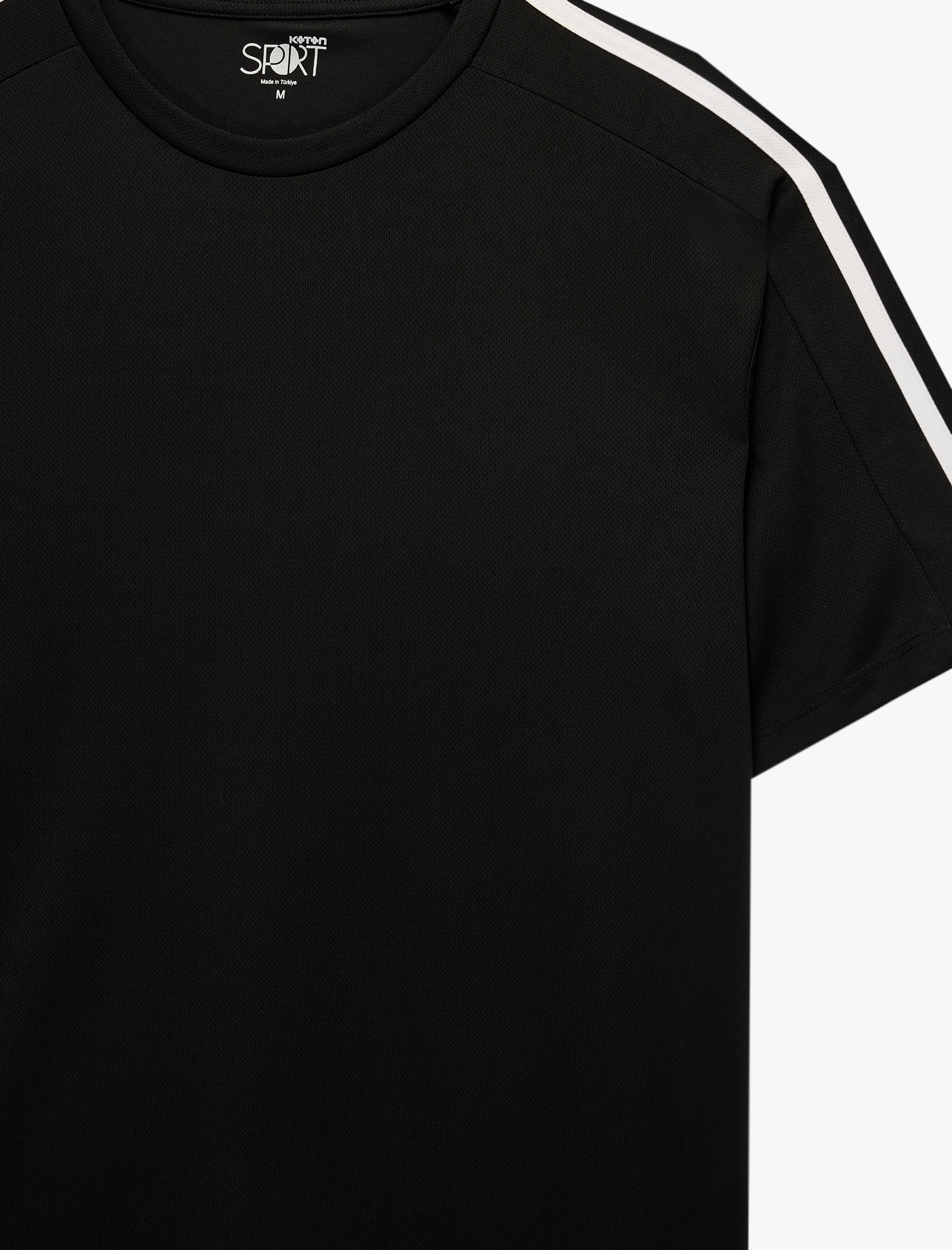   Rahat Kalıp Kısa Kollu Biyeli Bisiklet Yaka Spor Tişört