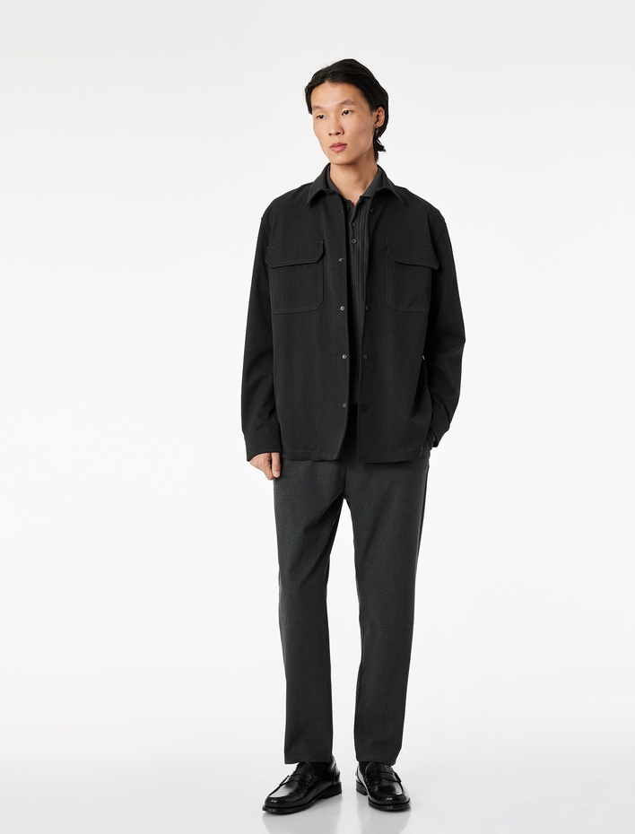  Regular Fit Viskon Karışımlı Cepli Beli Bağcıklı Kumaş Pantolon