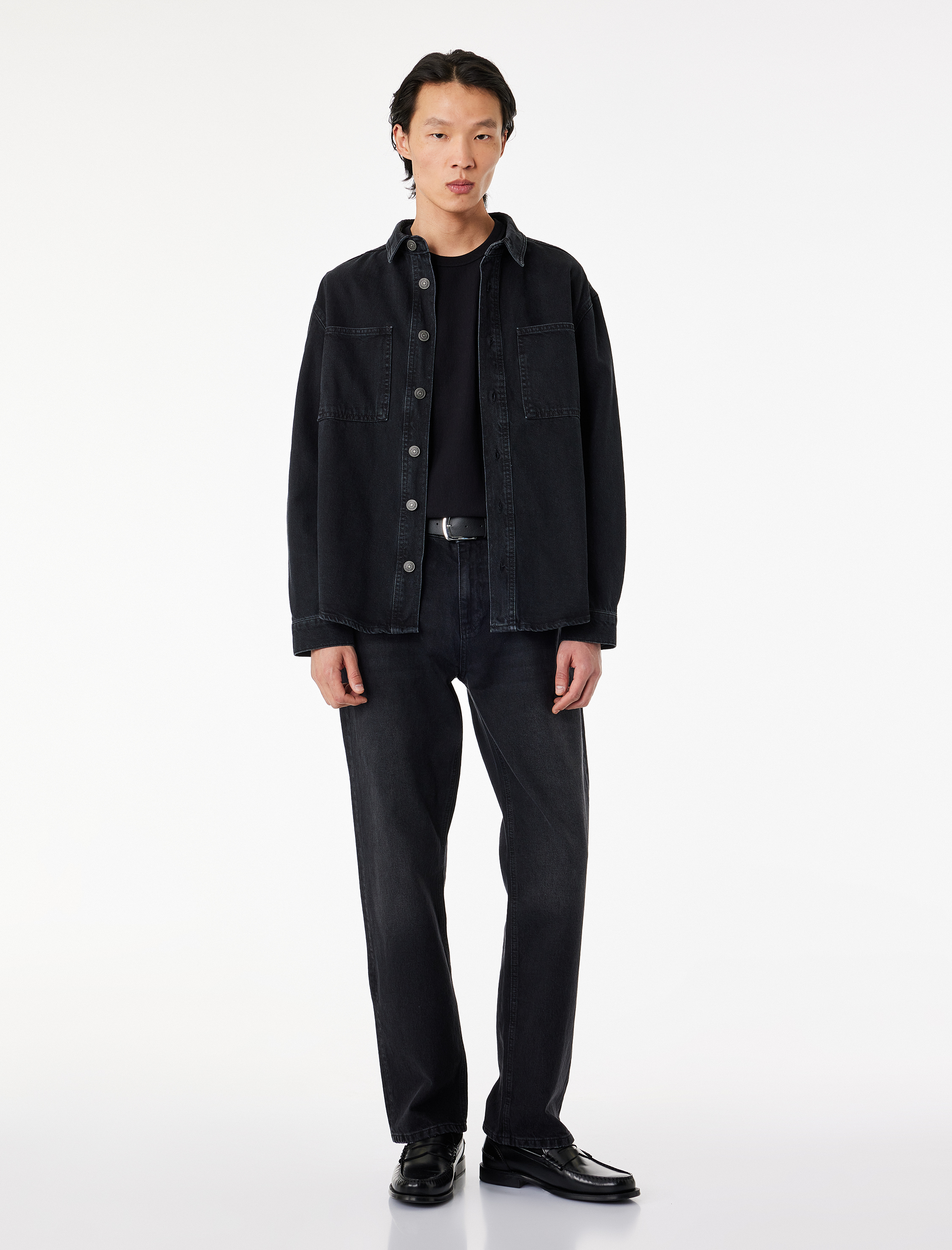   Normal Bel Cepli Pamuklu Kemerli Vintage Straight Fit Jean Pantolon