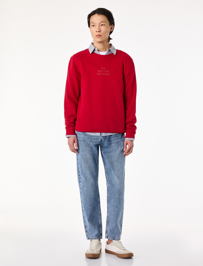  Pamuklu Regular Fit Normal Bel Düz Paça Denim Pantolon - Tapered Jeans