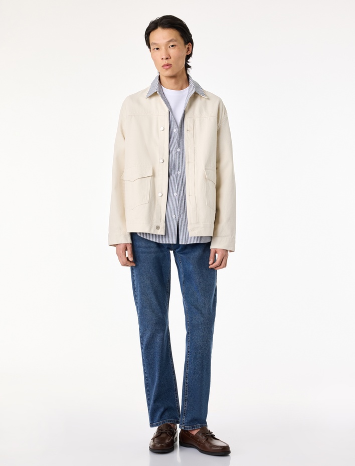  Normal Bel Pamuklu Cepli Straight Fit Jean Pantolon - Mark Jean