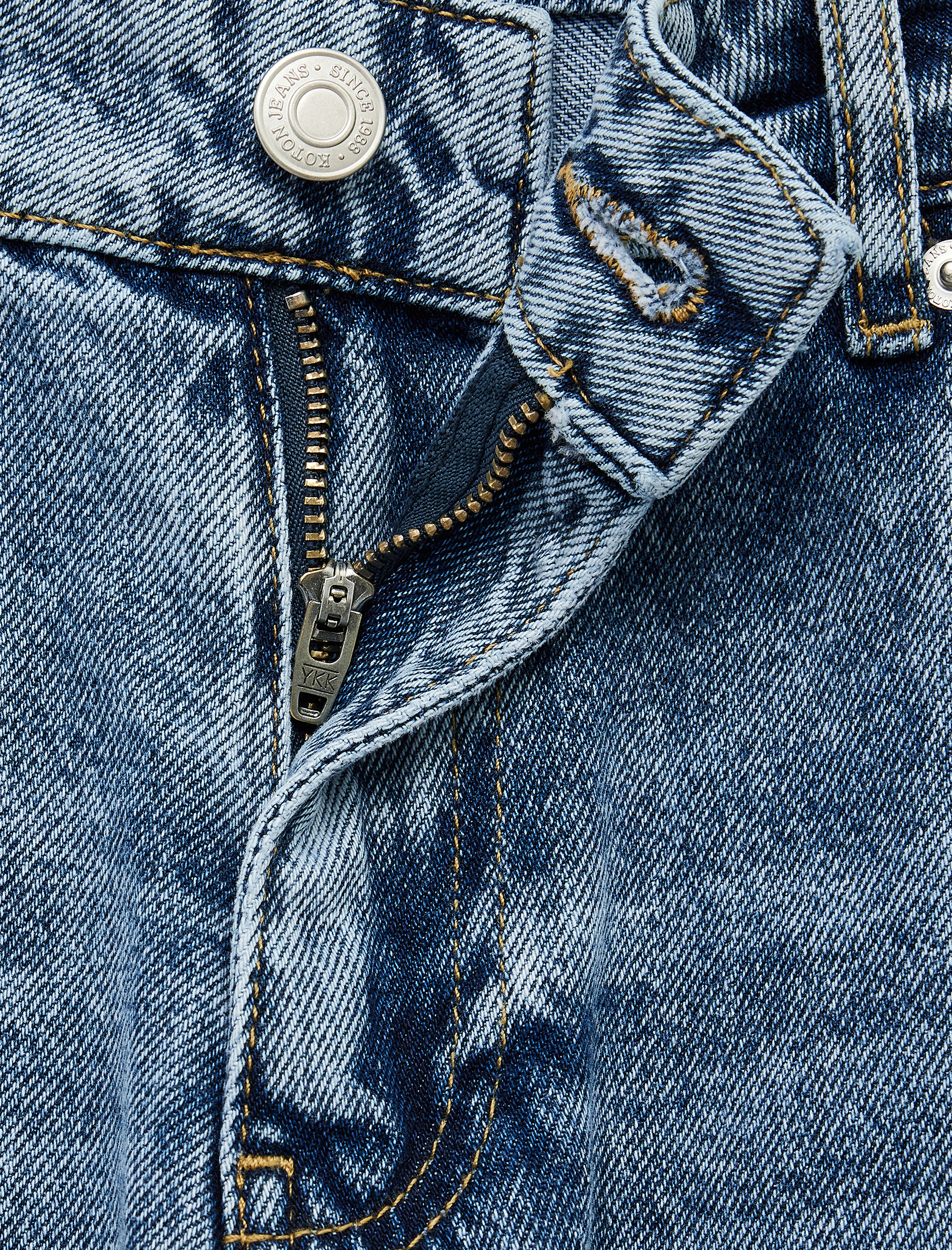  Pamuklu Regular Fit Normal Bel Düz Paça Denim Pantolon - Tapered Jeans