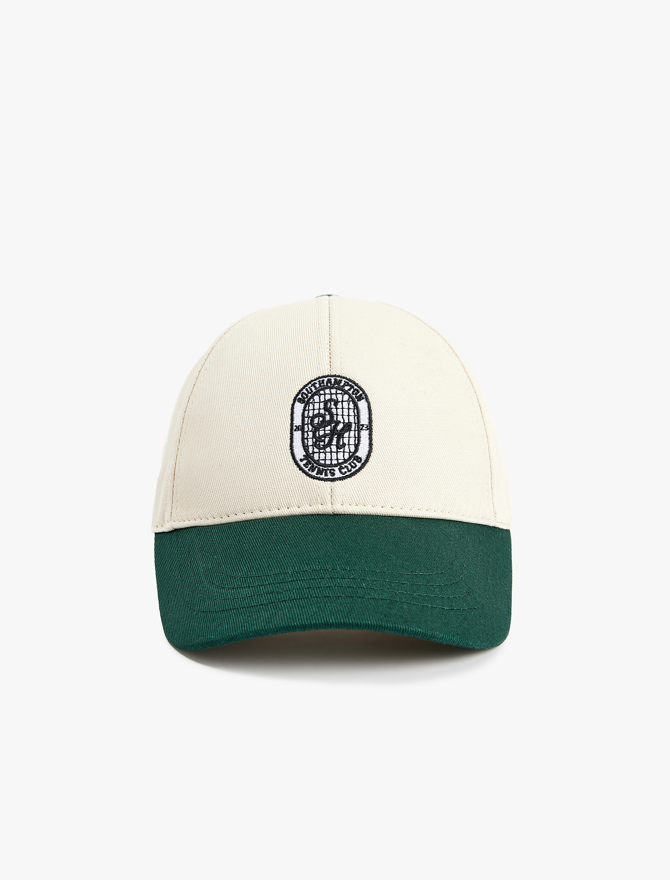  Erkek Nakışlı Pamuklu Renk Kontrastlı Kep Şapka