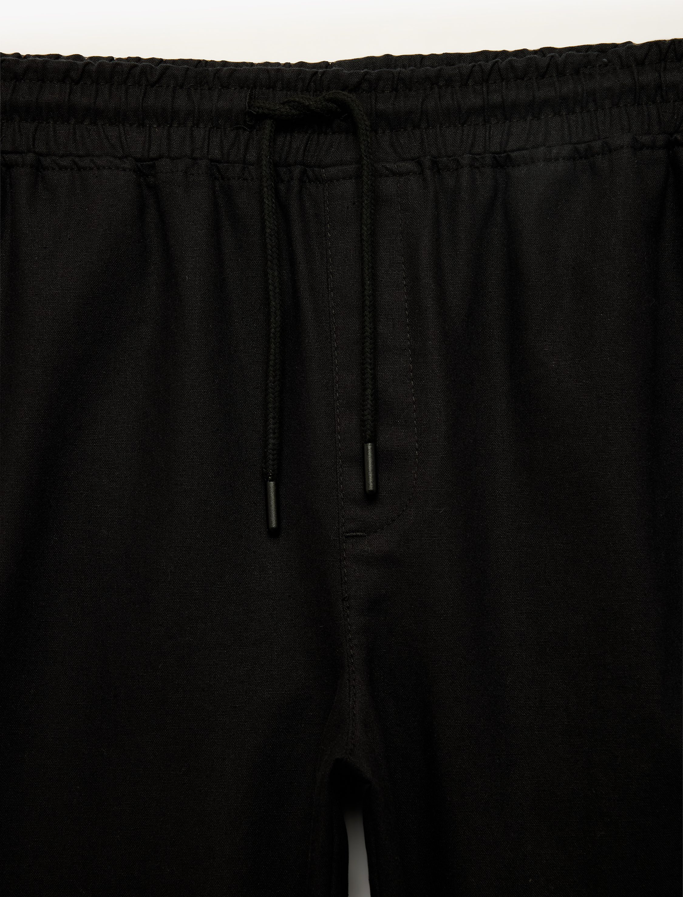   Keten Pamuk Karışımlı Cepli Beli Bağcıklı Pantolon