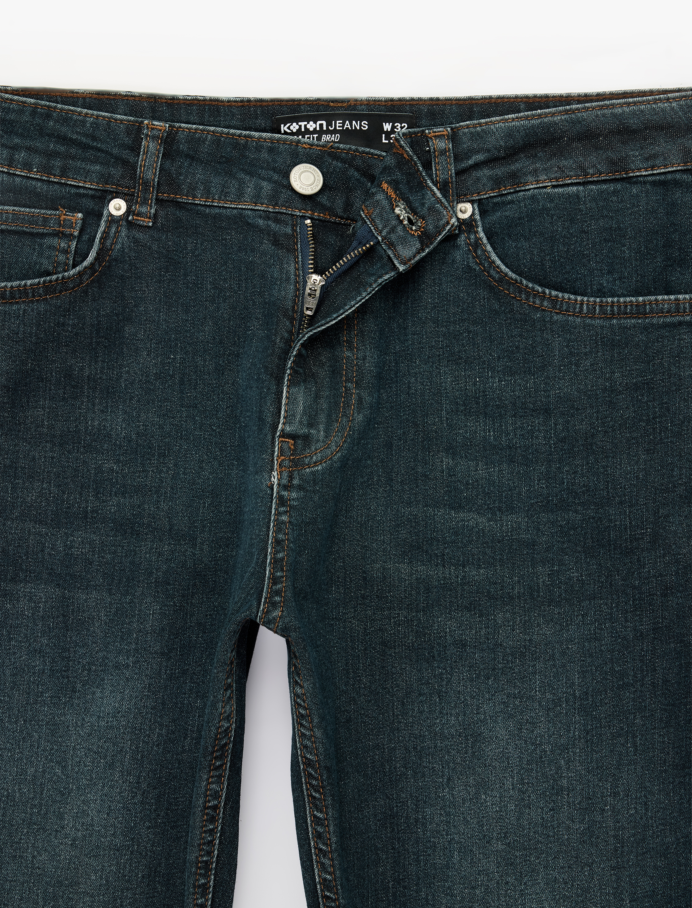   Normal Bel Pamuklu Slim Fit Jean Pantolon - Brad Jean