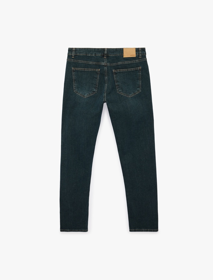  Normal Bel Pamuklu Slim Fit Jean Pantolon - Brad Jean