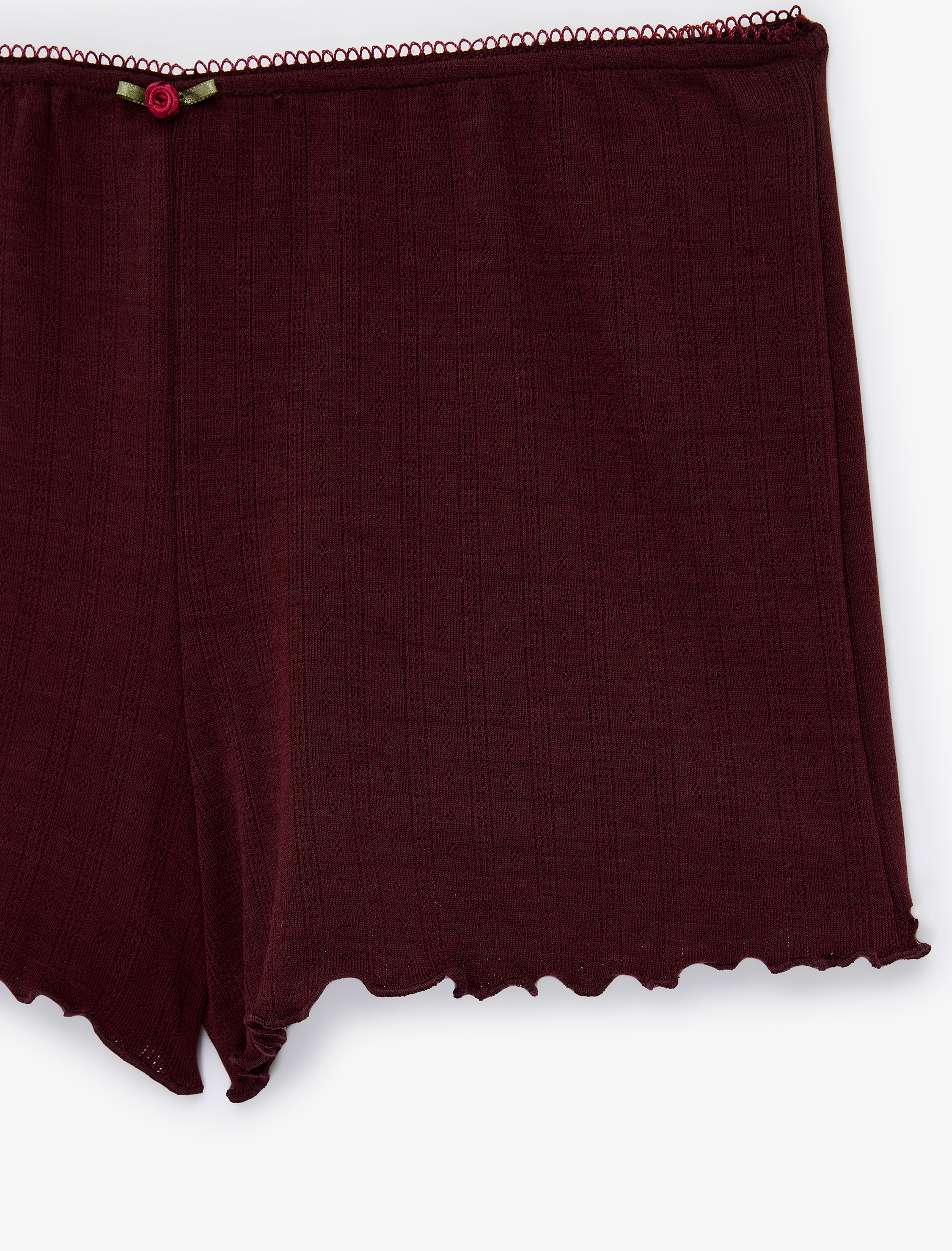   Rahat Kalıp Pointelle Kumaş Şort Pijama Altı