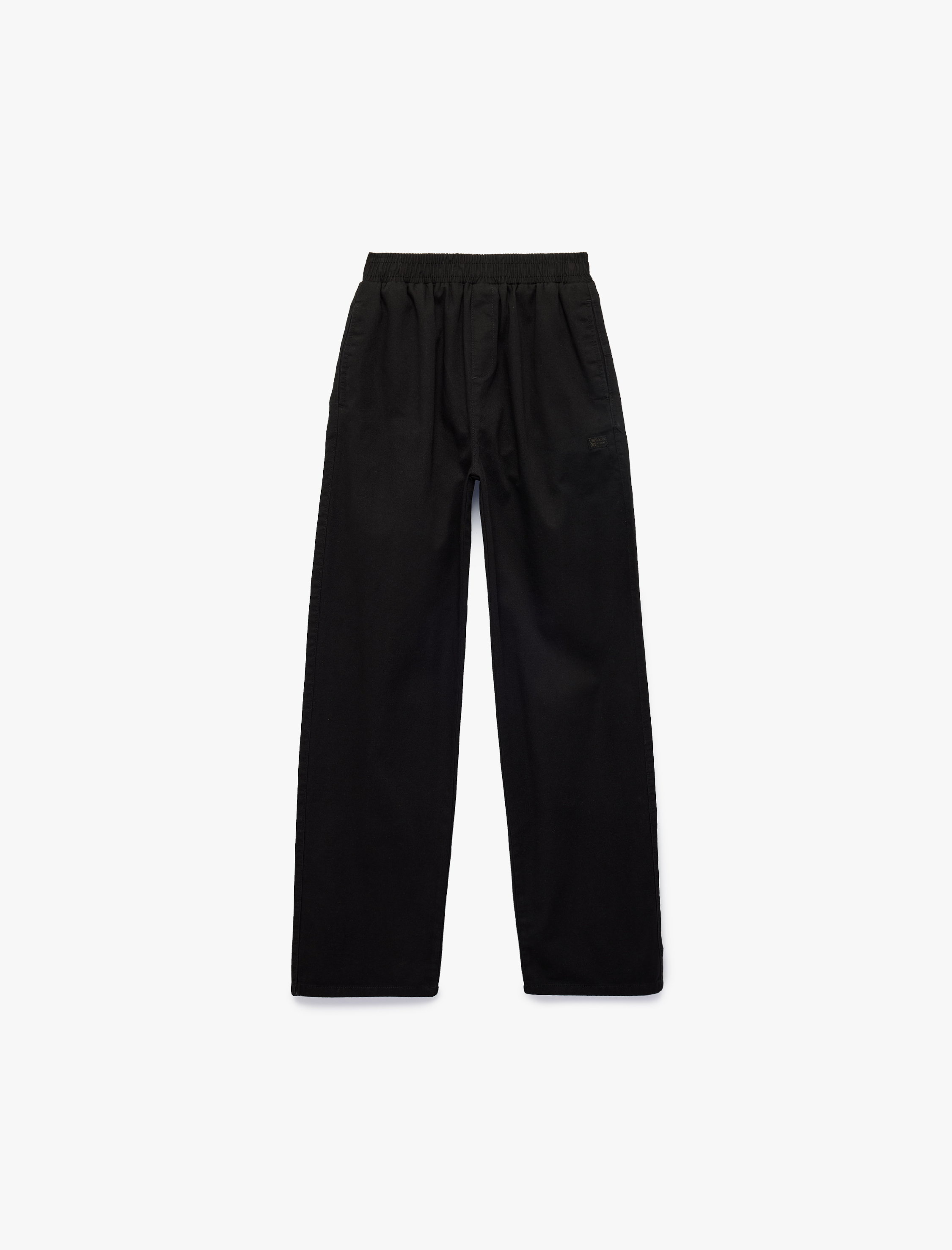  Erkek Çocuk Pamuklu Rahat Kalıp Beli Lastikli Cepli Gabardin Pantolon