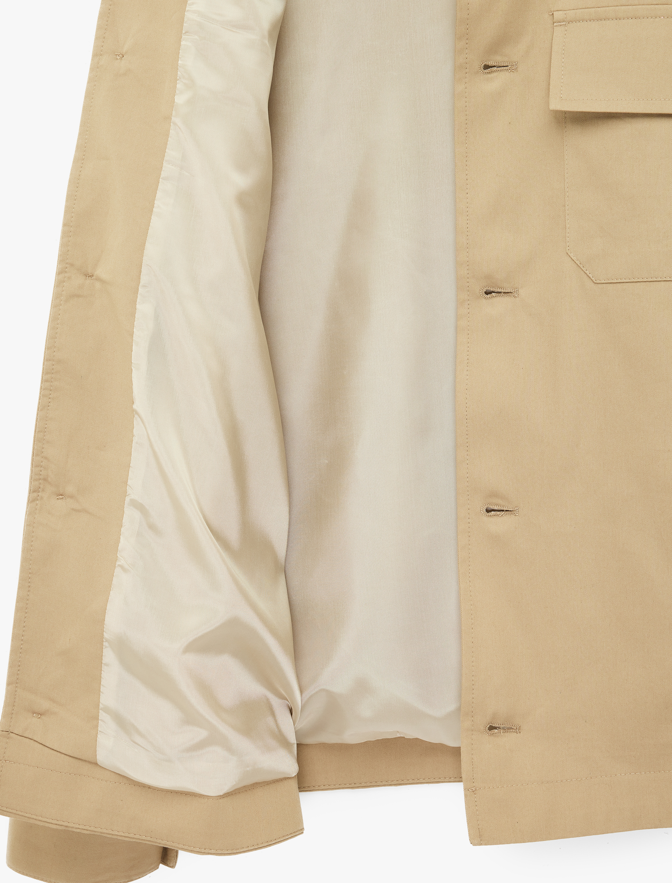   Regular Fit Gömlek Yaka Cepli Uzun Kollu Düğmeli Ceket