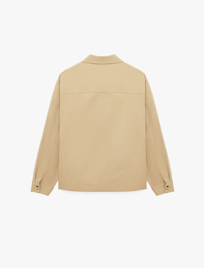  Regular Fit Gömlek Yaka Cepli Uzun Kollu Düğmeli Ceket